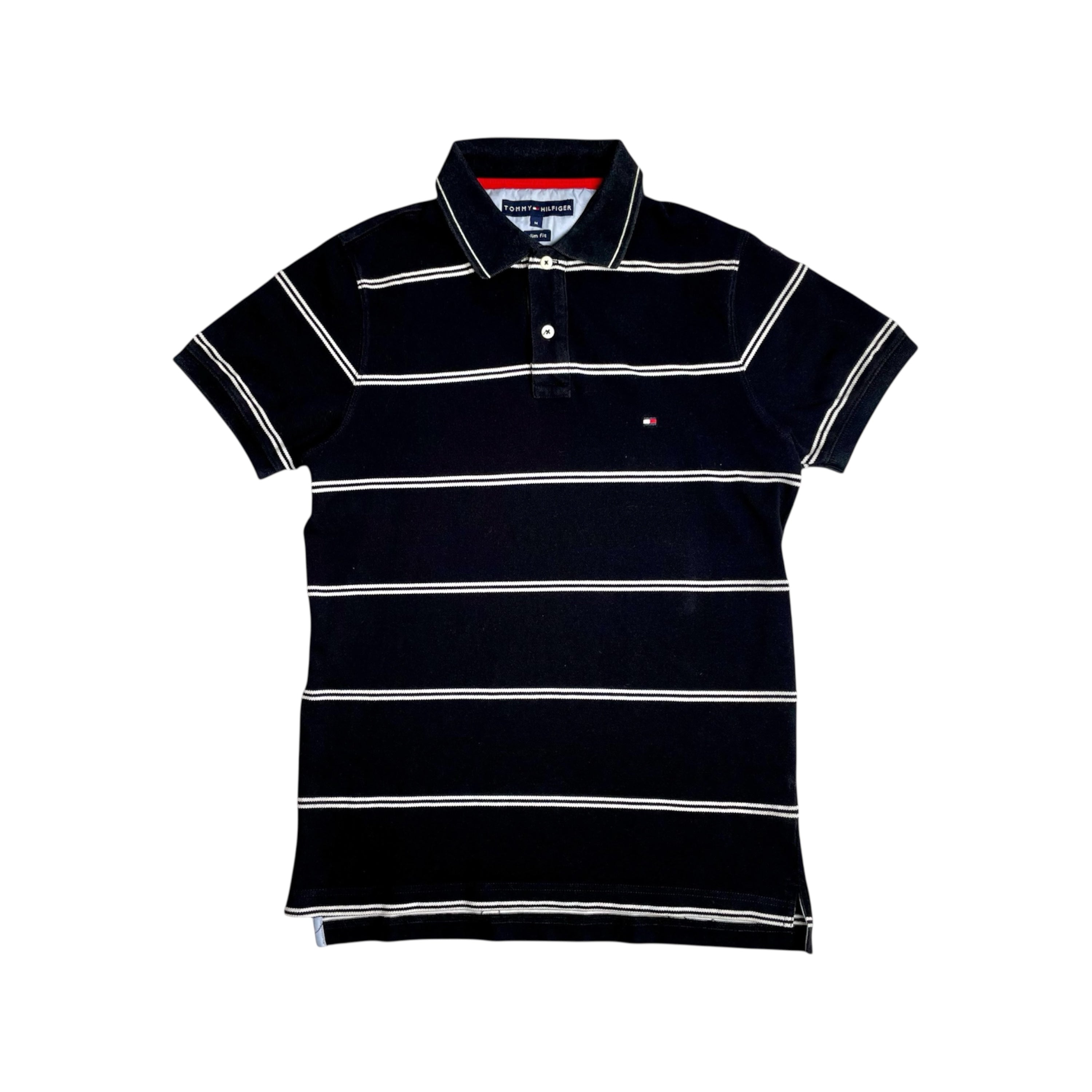 Tommy Hilfiger Striped Polo - Black