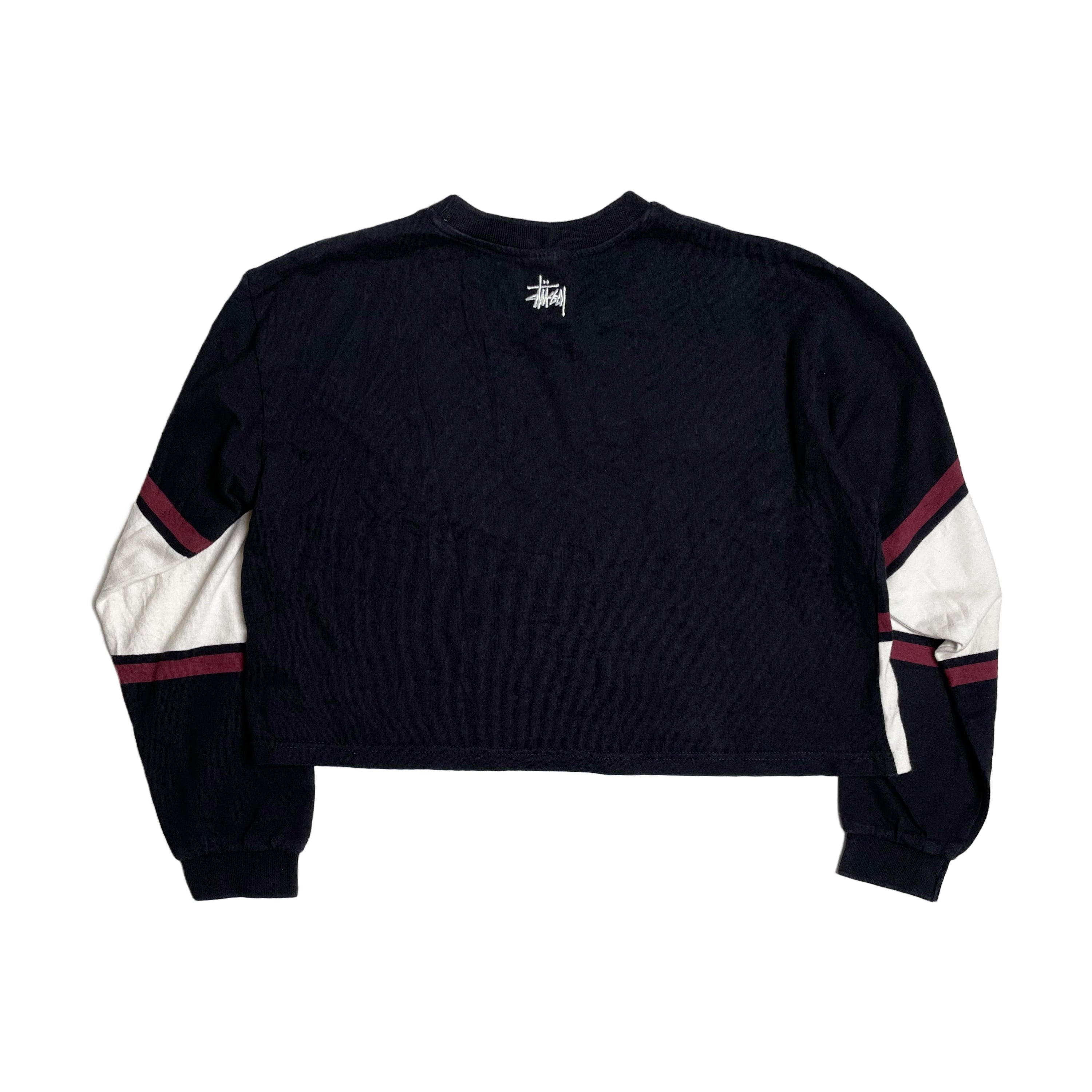 Vintage Stussy Women's Long Sleeve Cropped T-Shirt