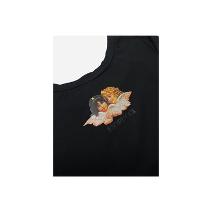 Fiorucci Long Sleeve Angels Crop Top