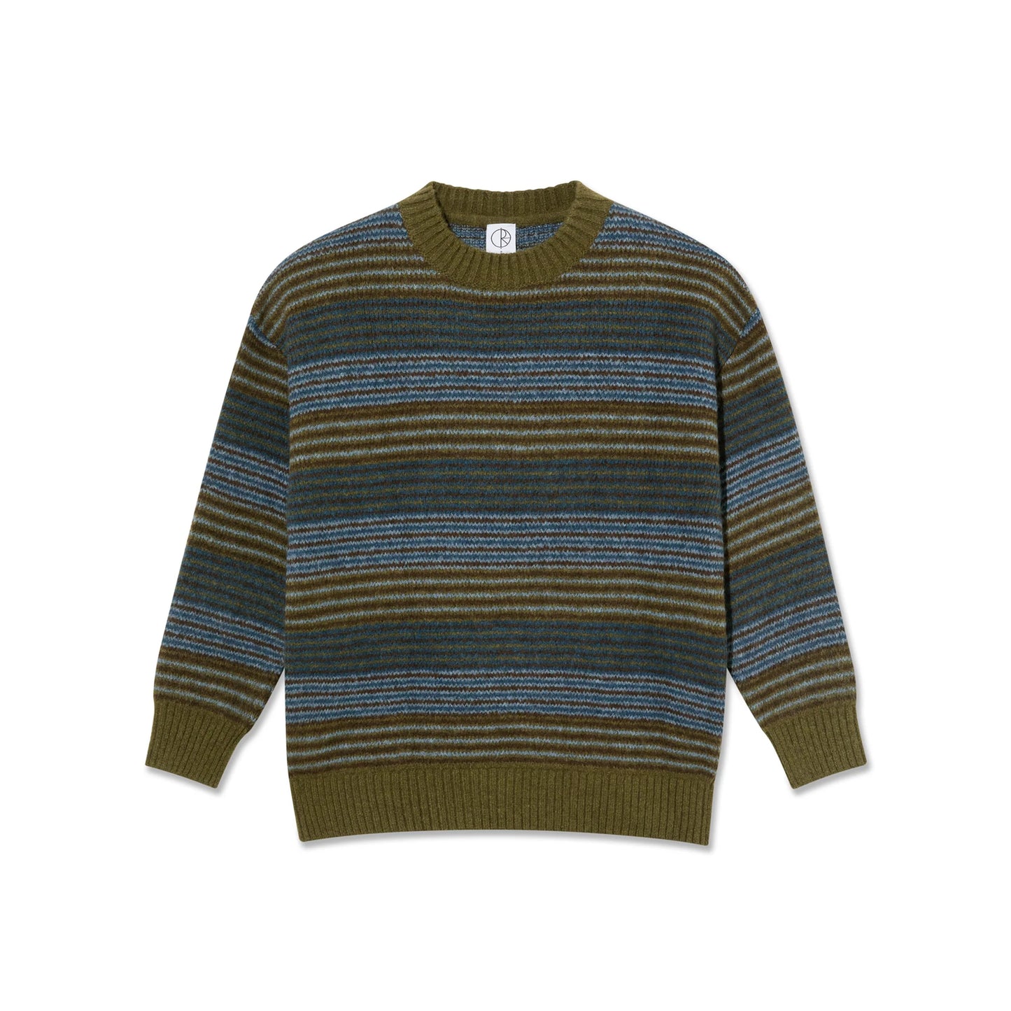 Polar Skate Co. George Sweater - Blue Green Stripe