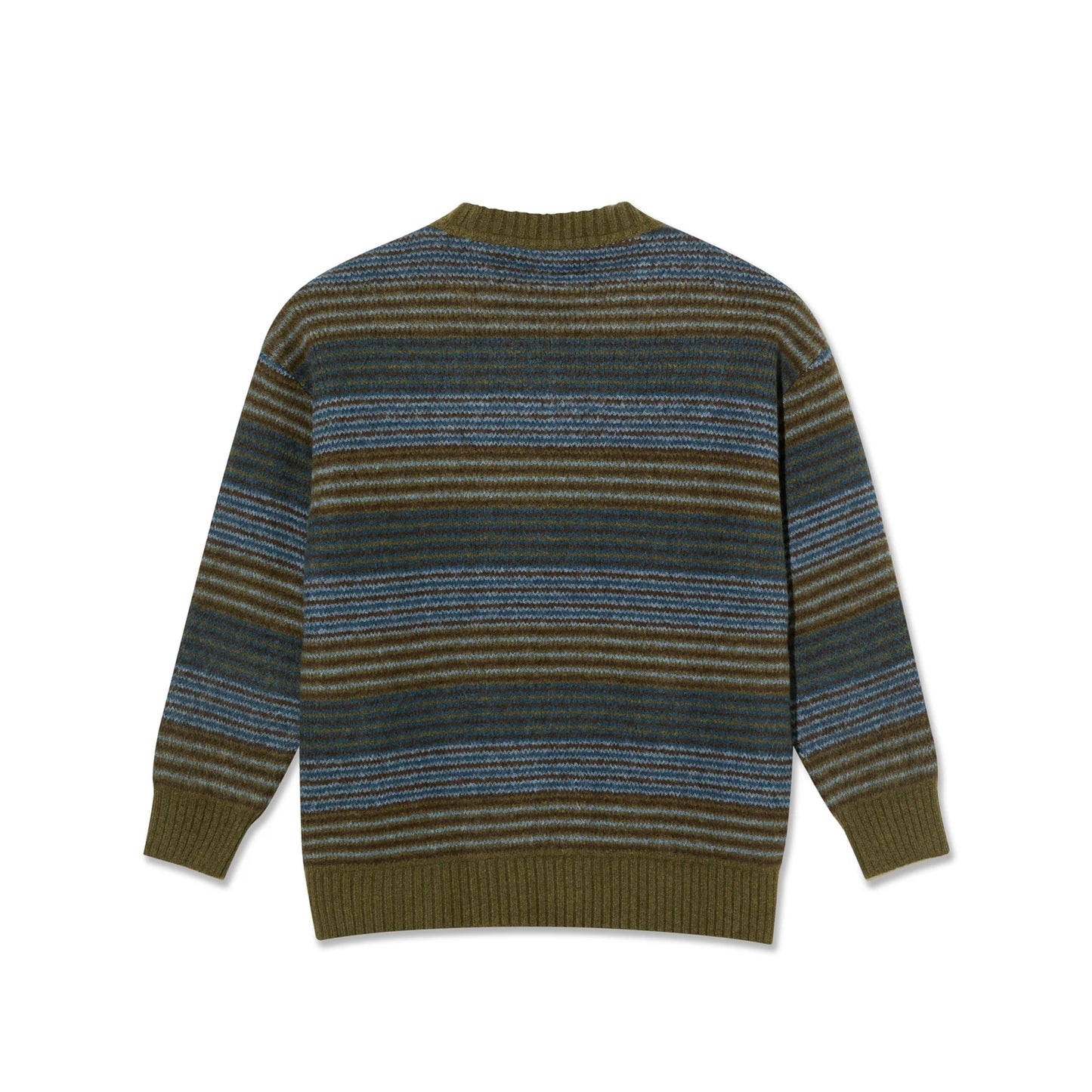 Polar Skate Co. George Sweater - Blue Green Stripe