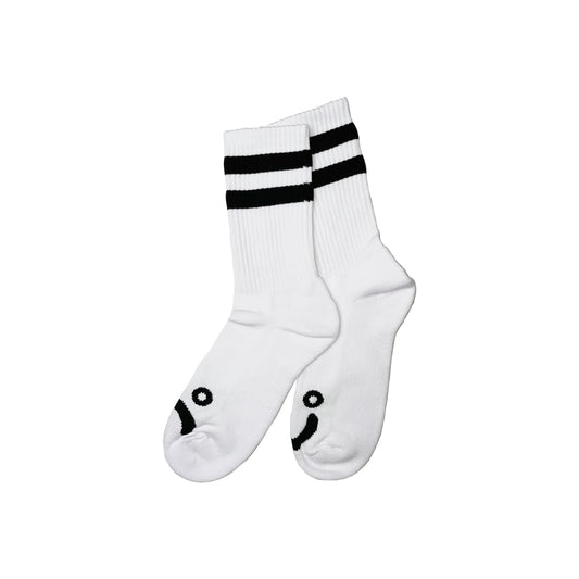 Polar Skate Co. Happy Sad Socks - White